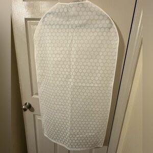 White Polka Dot Garment Bag